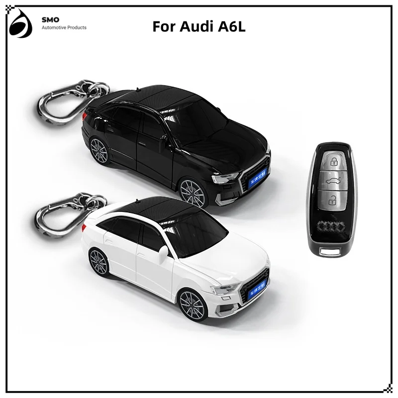 

For Audi A6L Key Cover with Lights Car Key Fob Car Model Key Protector Auto Accessories Creative Personalized Gifts New