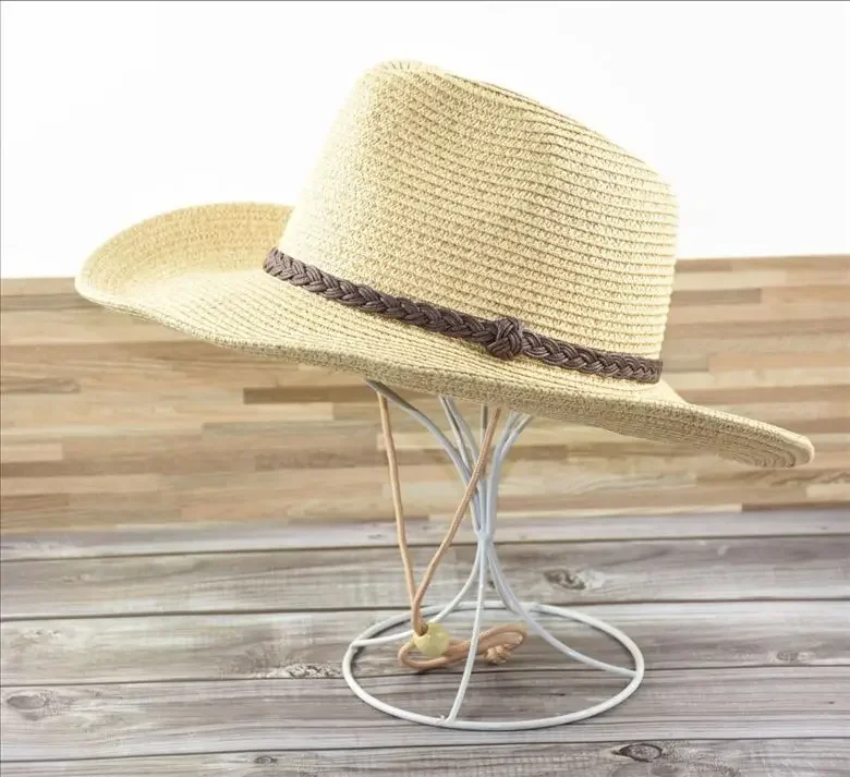 New XL Big Size 62cm Panama Jazz Straw Hat for Women Men Dig Out Summer Beach Sun Hat Windproof Folding Rope UV Protection Hat