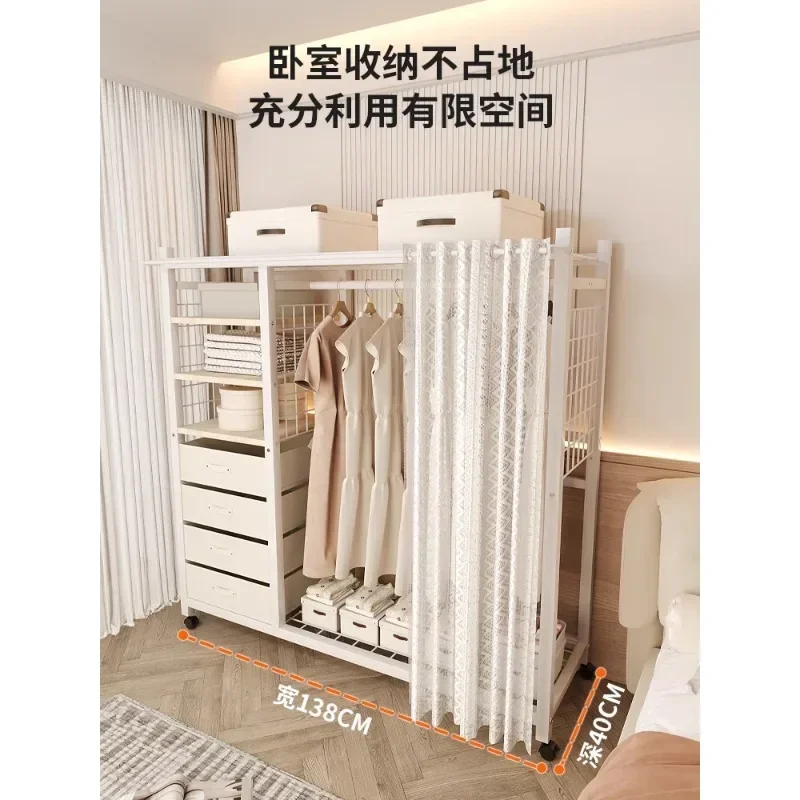 Clothes Rack White Hanger Gold Clothing Rack with Shelves for Boutiques Garment Rack for Hanging Clothes Large Wardrobe Closet