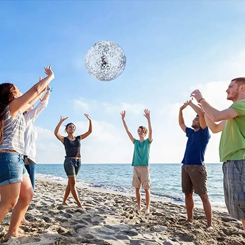 Ballon de plage gonflable à paillettes, 40/60cm, boule d'eau d'été, jouets de fête à la piscine pour enfants et adultes