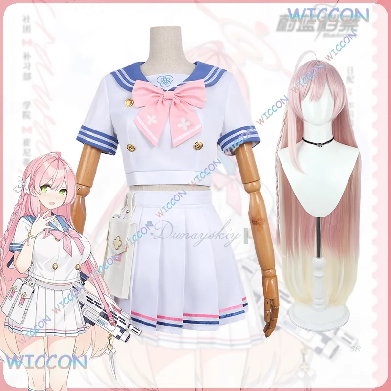 

Youkoo Urawa Hanako Косплей Костюм Игра Синий Архив JK Сейлор Розовый Парик Бантом Головные Уборы Хэллоуин Вечерние Наряды Девушка Женщины