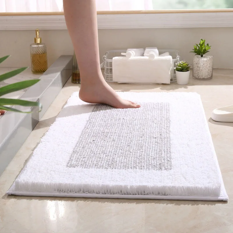 

Super Thick Absorbent Non Slip Bath Mat Quick Dry Bathtub Rugs Shower Room Entrance Doormat Fluff Fiber Bath Mats Comfortable