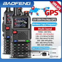 Baofeng UV-5RH PRO MAX GPS Multi Band Walkie Talkie Wirless Copy Frequency High Power FM Type-c UV-17 PRO GPS Tow Way Ham Radio