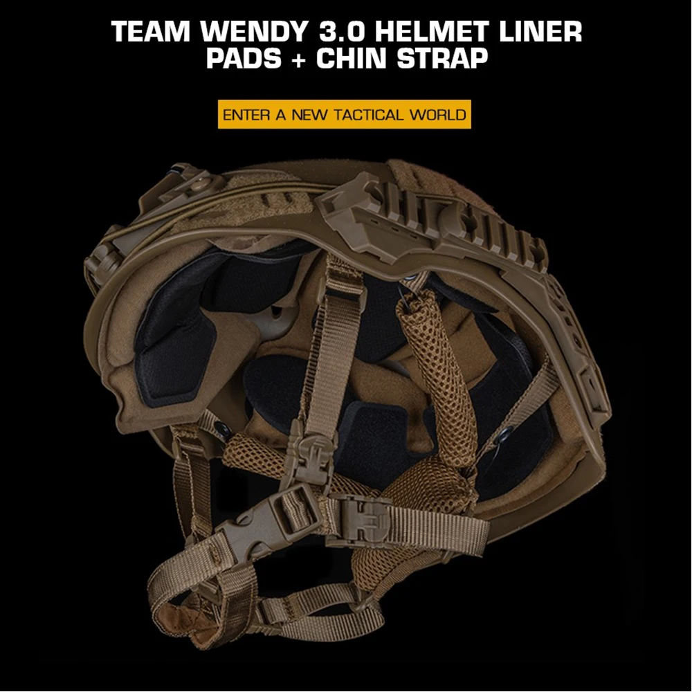 NEW Team Wendy 3.0 Helmet Liner Pads+Chin Strap (Suspension System), Double Layer Buffer Design, Adjust the Elasticity Accessory