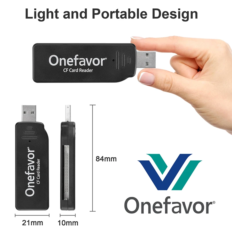 Onefavor CF Card Reader Universal High Speed USB2.0  Compact Flash Card Reader for PC Laptop Computer 100% Original