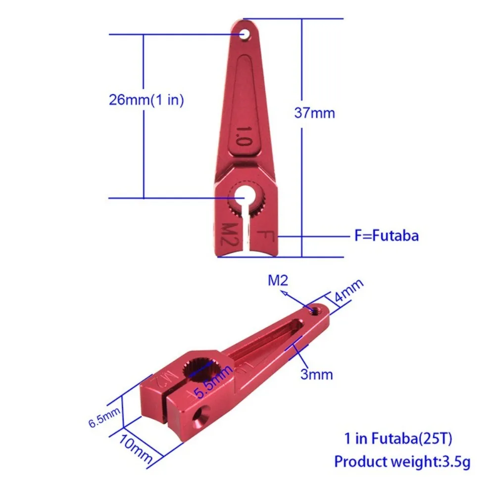 

Новый сервопривод из алюминиевого сплава с ЧПУ, 25T, 1/1.25/1.5/1.75/2 дюйма, рулевой рычаг, прочный, красно-черный, запчасти для тюнинга радиоуправляемых самолетов