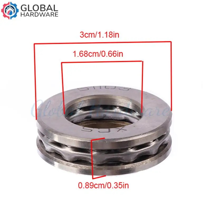 ตลับลูกปืนแบบแบน 51103 ใช้สำหรับแกนหมุนของเครื่องกลึงศูนย์เครื่องจักรกล ฯลฯ