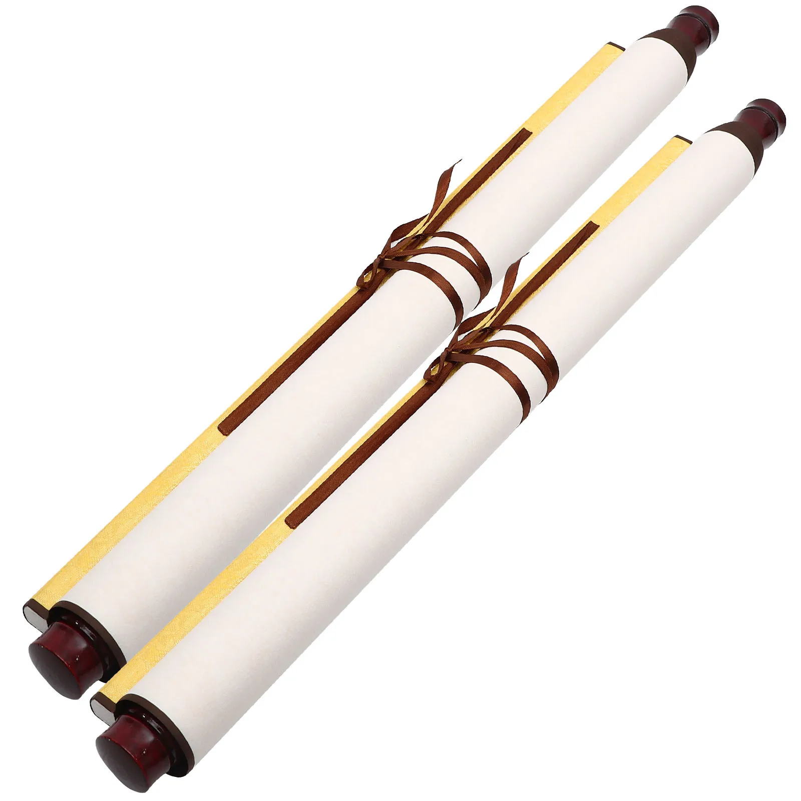 2Pcs Chinese Calligraphy Scroll Paper Blank Portable Painting Paper Durable Scroll Writing Accessory Perfect for Home Office