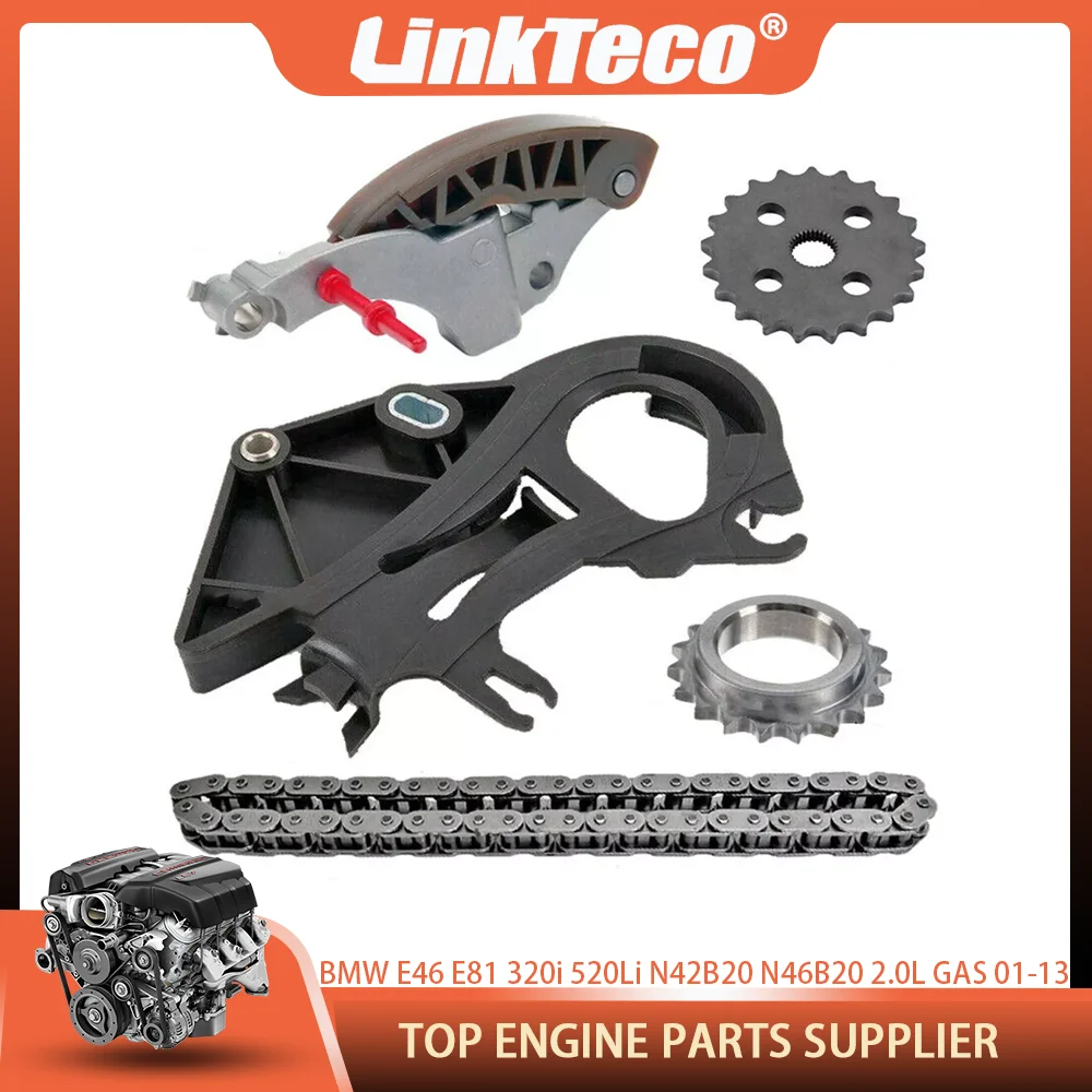 Engine Oil Pump Drive Chain Kit Fit BMW E46 E81 E82 E90 E91 E93 E84 118i 120i 316i 318i 320i 520Li N42B20 N46B20 2.0L GAS 01-13