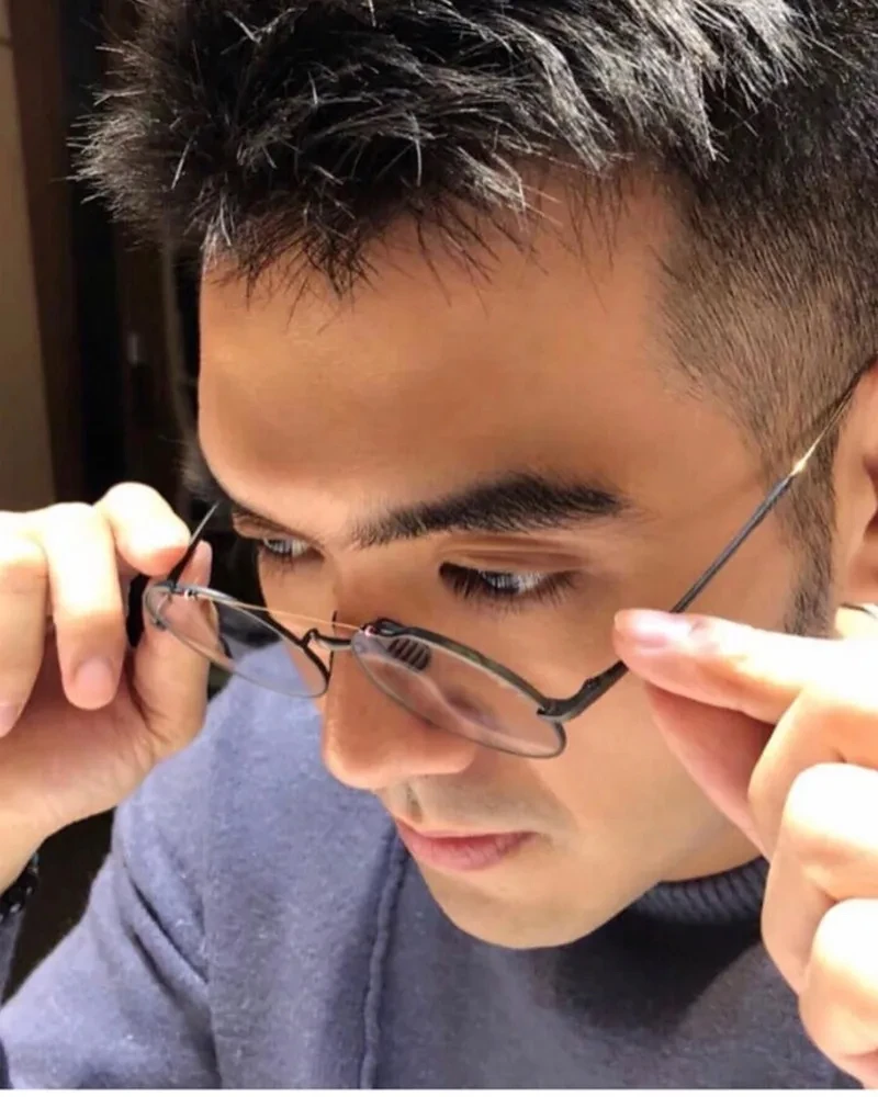 Fashion Round Double Beam Glasses Frame TBX910 Men Women Brand Designer Ultralight Pure Titanium Eyeglasses New York Eyewear INS