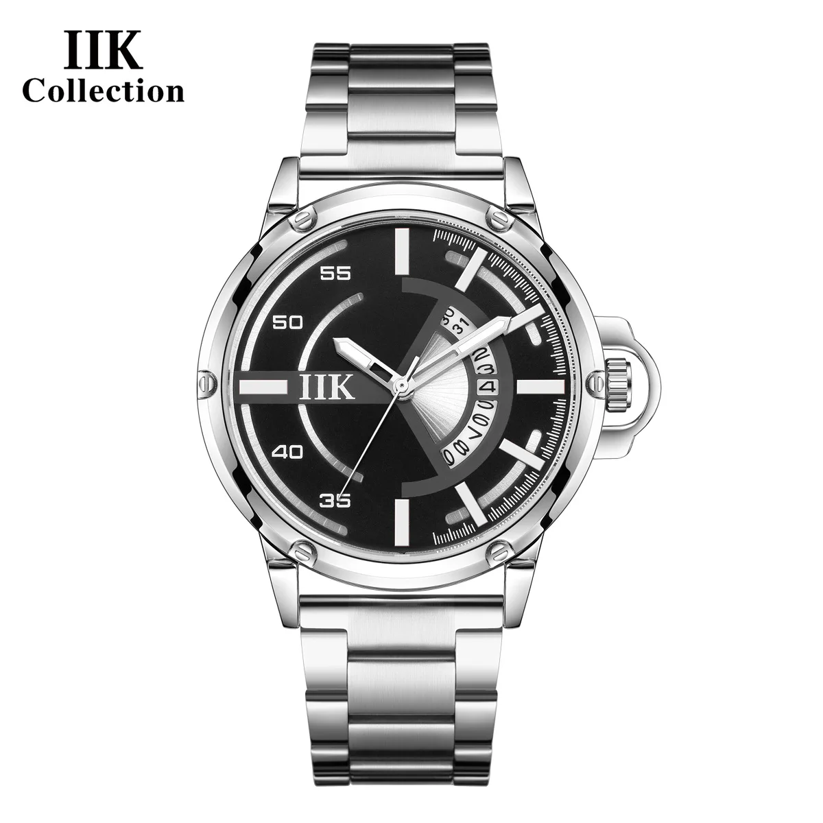 

IIK new GB989 men's business watch waterproof watch hands luminous calendar quartz men's watch