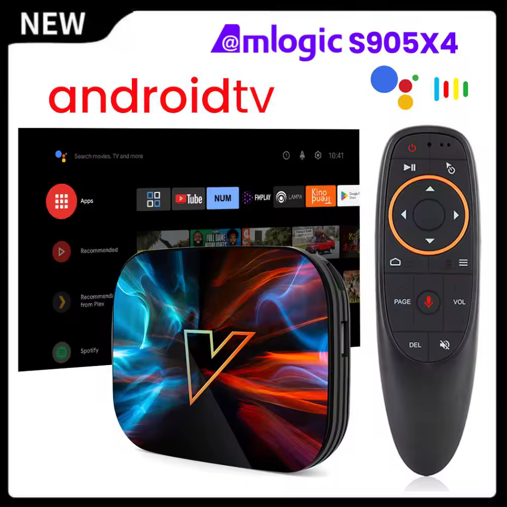 VONTAR X4 ATV androidtv 11.0 Smart TV Box Amlogic S905X4 Android 11 Media Player Google Voice Input AV1 1000M Dual Wifi 4GB RAM Похожие на AliExpress
