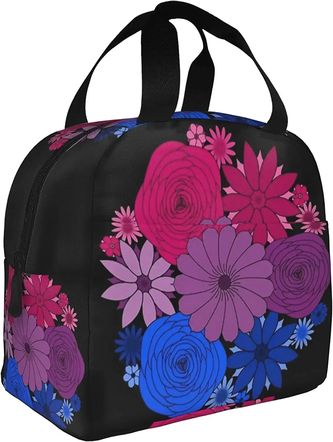 LGBT مثليه مثلي الجنس ثنائي الجنس المتحولين جنسيا فخر الحب هو الحب الملونة زهرة الغداء حقيبة المرأة برودة حمل حقيبة معزول علب الاغذية