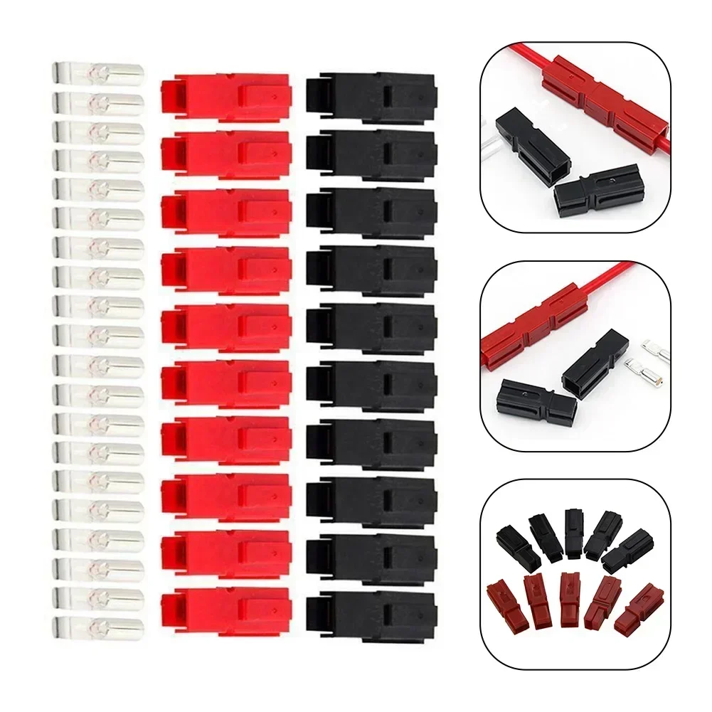 10 Pairs 15/45Amp For Plug Connector Quick Connect Disconnect Kit Electrical Equipment 600V Red And Black