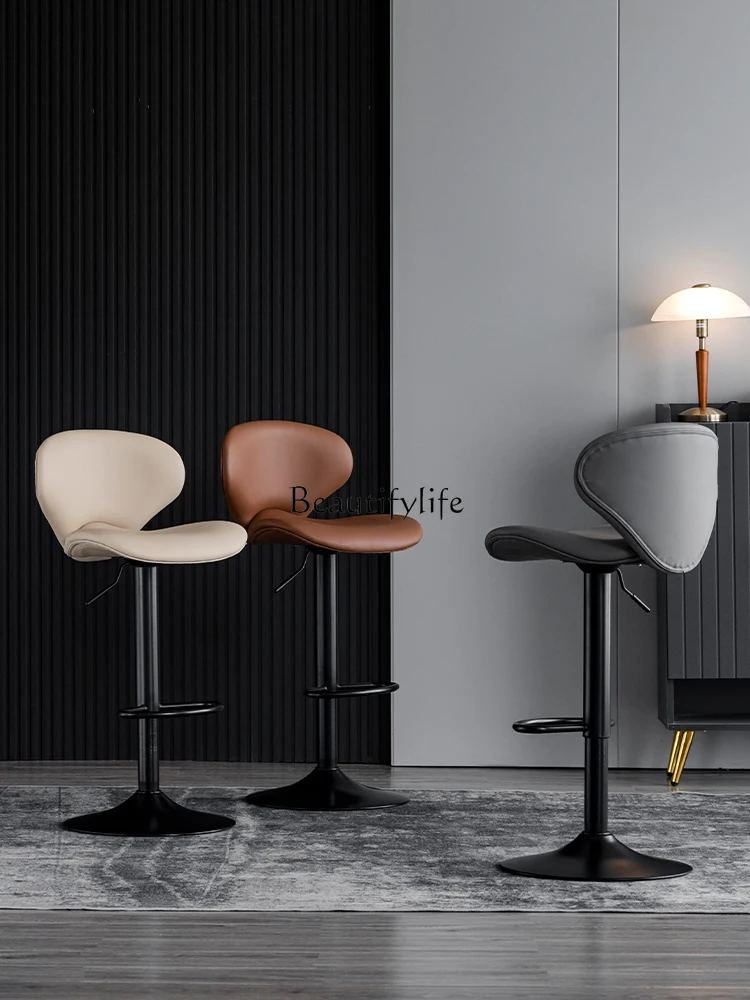 Moderne Minimalistische Barkruk Home Lifting Roterende Rugleuning Ijzeren Kunst