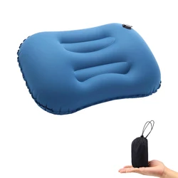 Portable Inflatable Camping Pillow Compressible Camp Pillows Ergonomic Outdoor Backpacking Pillow for Outdoor Travel Hiking（TPU）