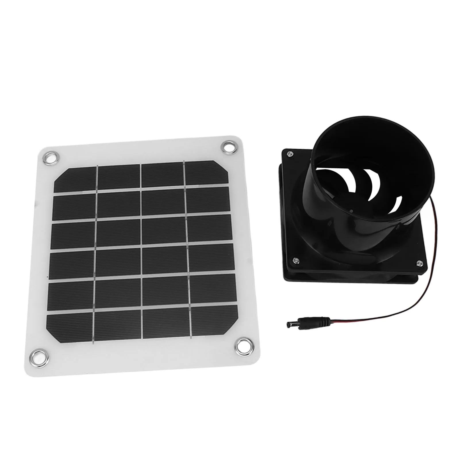 

13.5 Inch Solar Powered Fan 100W Round Effective Cooling Solar Panel Fan Kit For Greenhouse Chicken Coop Dog Kennel