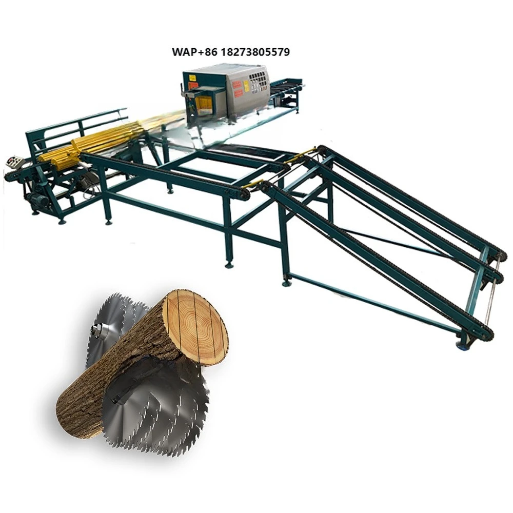 Wood Process Saw Machine Logs Timber 300mm Circular Multi Blade Rip Saw Machine