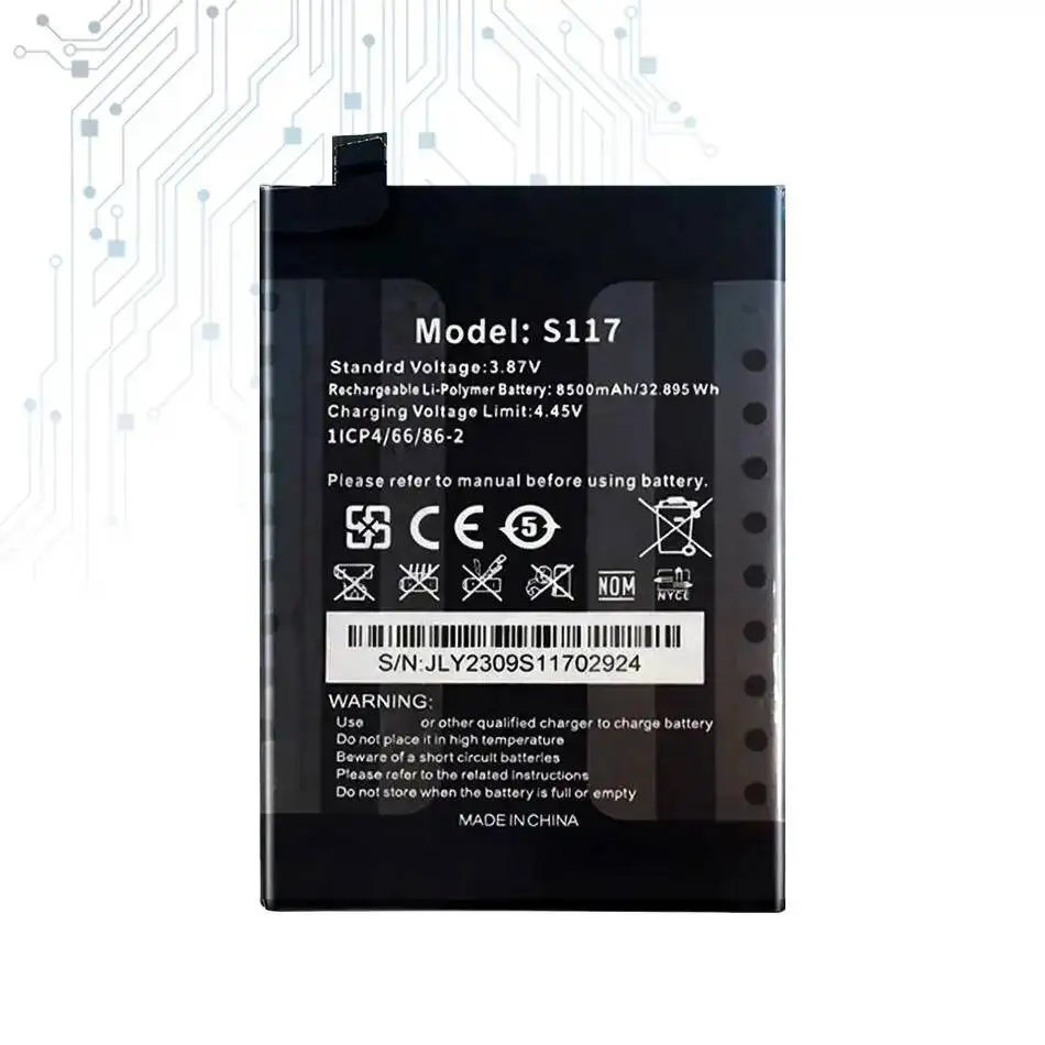 For Oukitel WP27 S117 Mobile Phone Battery Reliable Power Supply 8500Mah