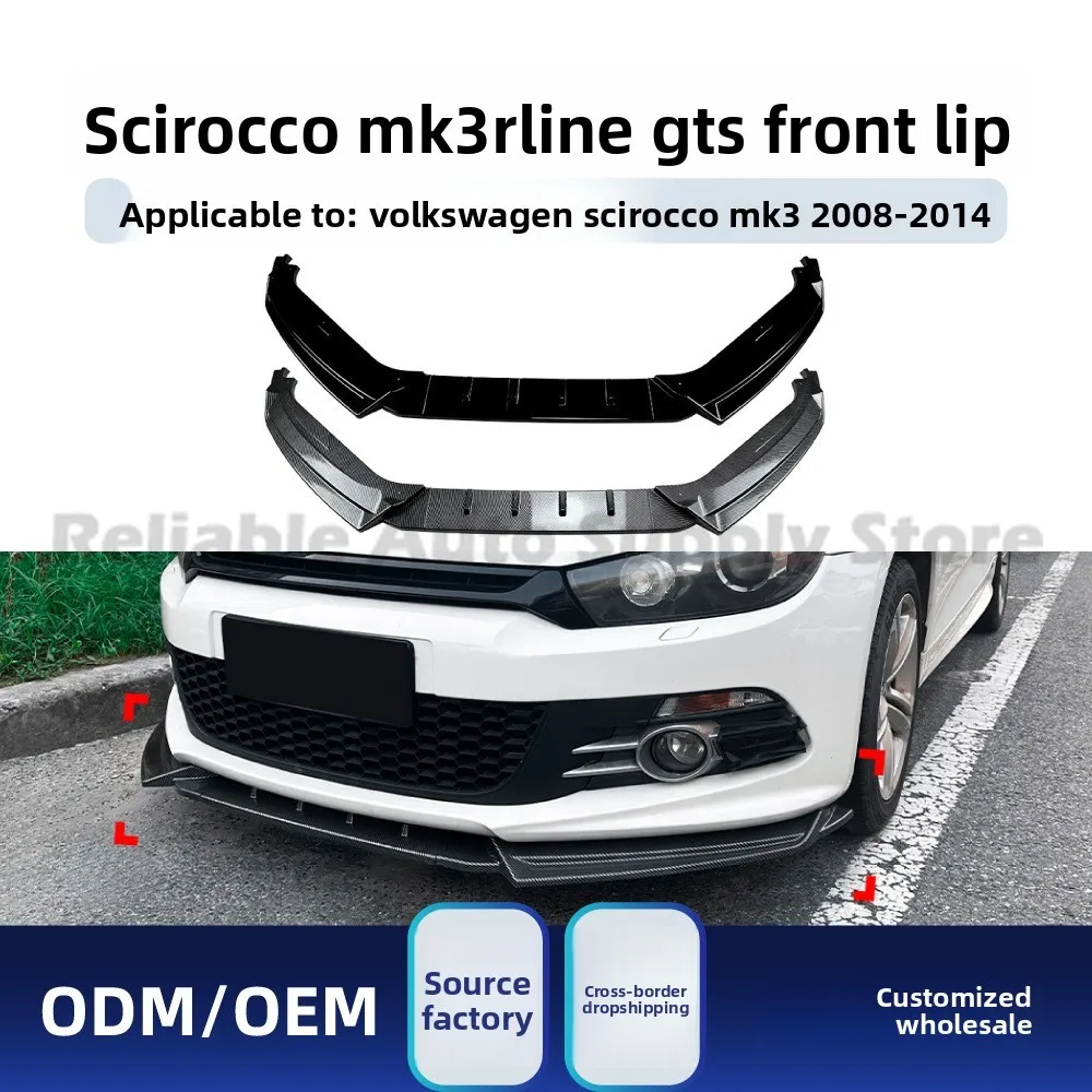 

Front Lip Splitter for Volkswagen Scirocco MK3 Rline GTS 2008 2014 Front Air Dam Perfect Fit Upgrade Stylish Durable Design