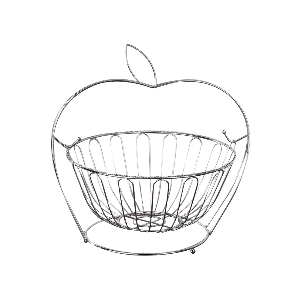 

Wrought Iron Fruit Basket Creative Shape Fruit Drain Bowl For Kitchen Living Room Decoration Vegetable Washing Storage Basket