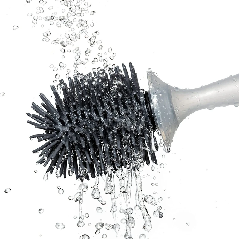 ABGR-Щетка для унитаза, многоразовая ручка, гель для чистки унитаза, вентилируемый держатель для хранения сантехники - щетка для унитаза