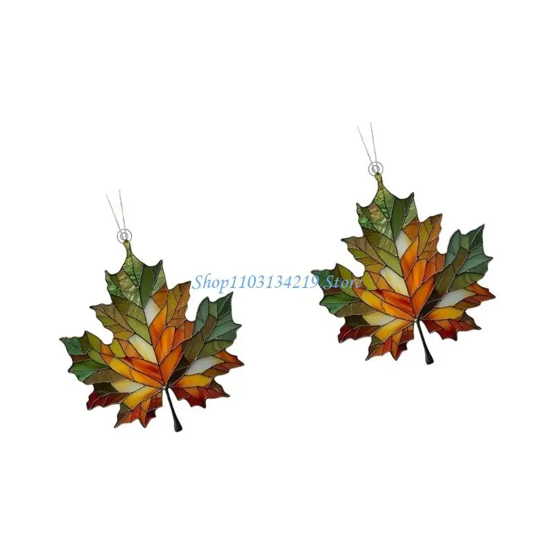N5KC Contemporary Maple Acrylic Wall Art Ornaments Fit For Home Decoration Water Resistant Lightweight Hanging Sculpture