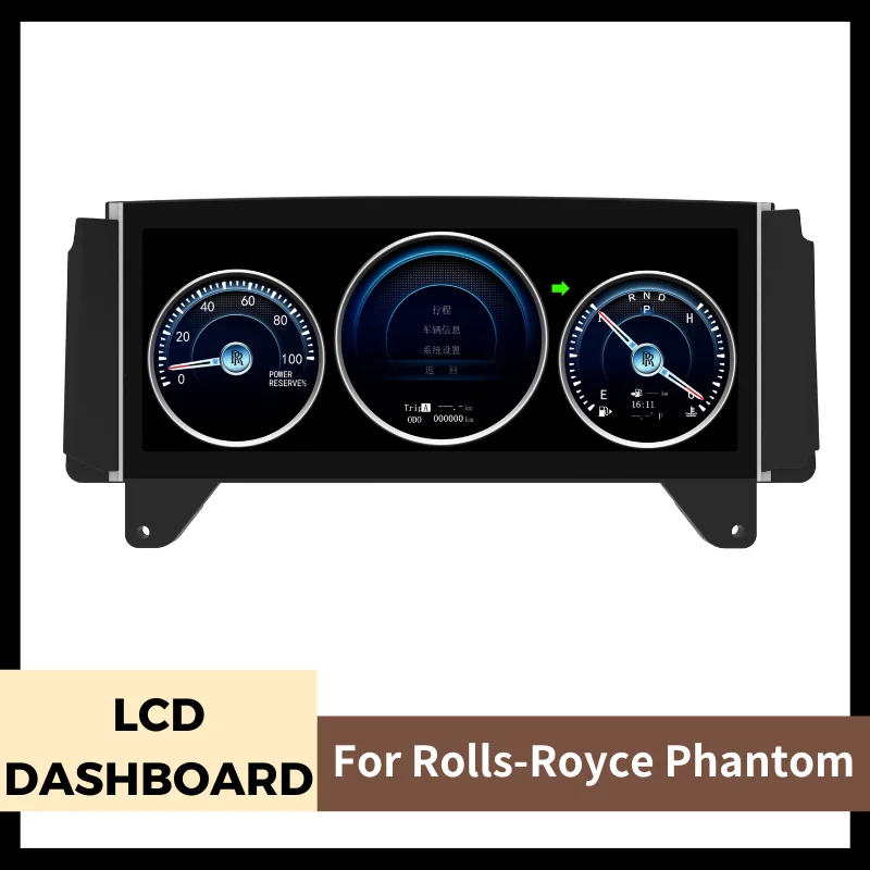 

Digital Cluster Instrument For Rolls-Royce Phantom 2004 2005-2013 Linux IPS Car LCD Dashboard Display Speedometer Virtual Panel