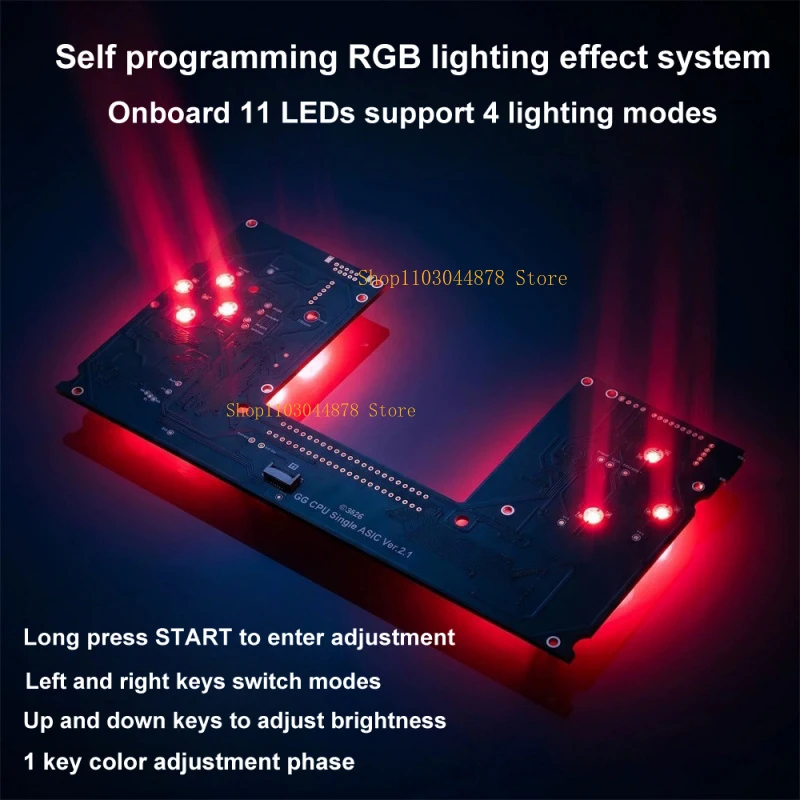 

New Single chip motherboard For Game Gear Console 1 ASIC RGB Effect Replacement Main Board Colorful RGB Light Motherboard