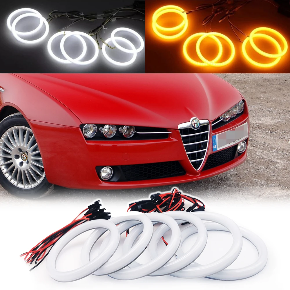 

6pcs Front Headlight LED Angel Eyes Halo Ring Kits For Alfa Romeo 159 2005 2006 2007 2008 2009 2010 2011 Auto Assembly Parts