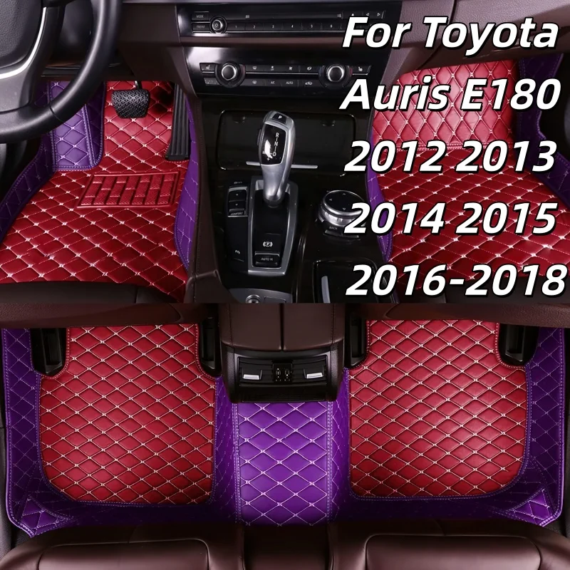 （Left Hand Drive ）Car Accessories interior For Toyota Auris E180 2012 2013 2014 2015 2016-2018 Auto leather carpet pads foot mat