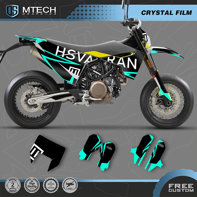

DSMTECH Custom Team Graphics Decals Stickers Kits for Husqvarna Decal 15-20 701 SUPERMOTO ENDURO 2015-2017 2018 2019 2020 010