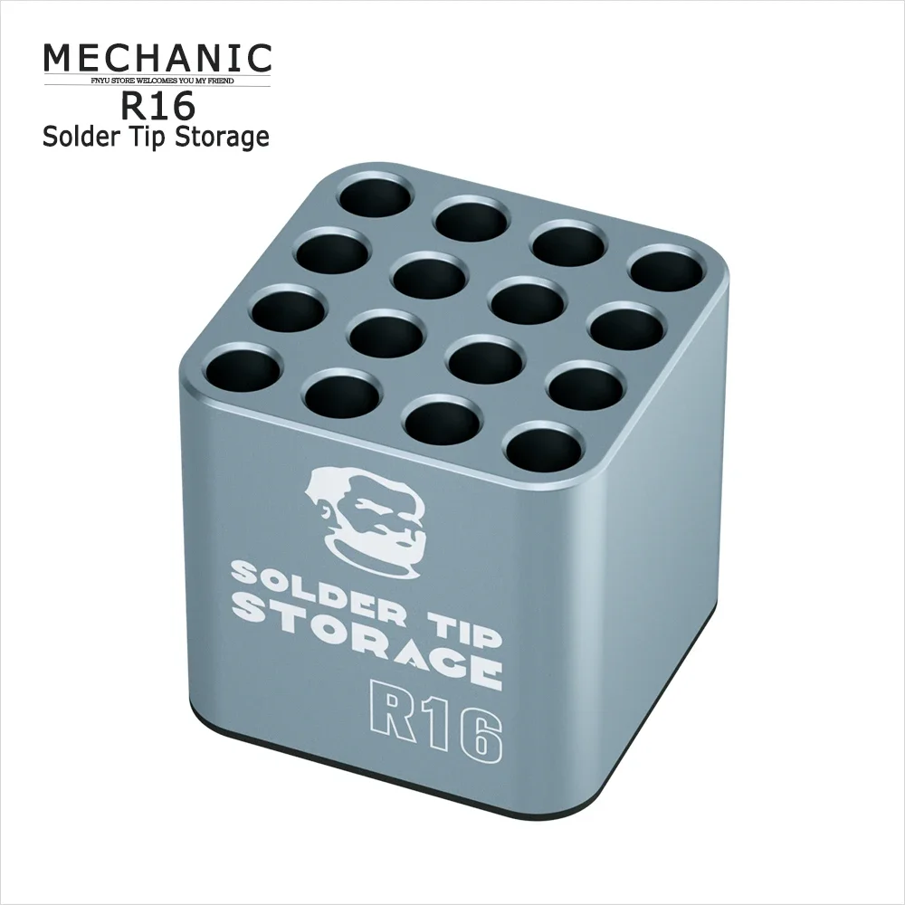 

Solder Tip Storage MECHANIC R16 Multi-storage 16 Hole Position for C115 C112 C245 T12 Soldering Iron Tips Organizer Holds Up