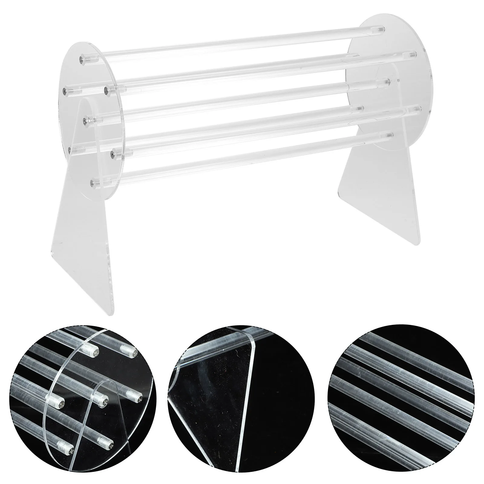 الاكريليك مخلب حامل قصاصة قوي عقال المنظم 360 درجة الدورية رف شاشة هيرباند حامل مجوهرات مخلب حامل قصاصة #3