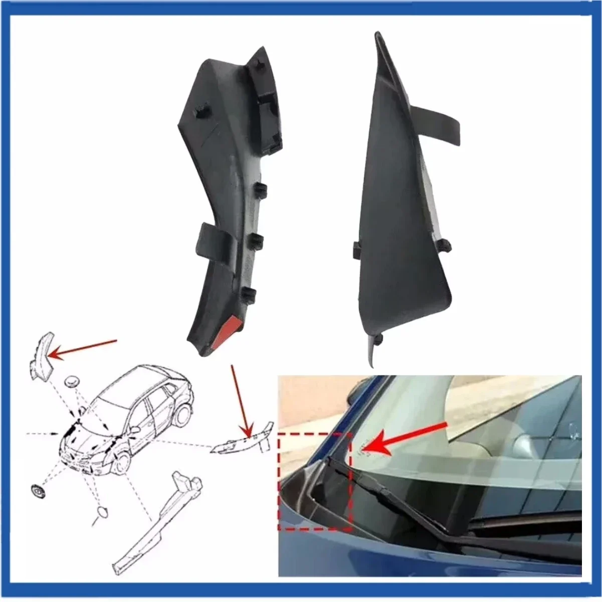 66895JY00A RH 66894JY00A Car Front Corner Windshield Wiper Cowl Trim Cover For Koleos HY 200716 Replace Parts