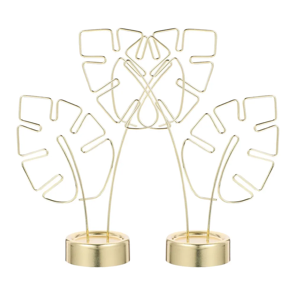 

2 Pcs Metal Turtle Back Leaf Notes Clip Game Card Holder Message Bracket Photo Holders Stainless Steel Cute Desk Desktop