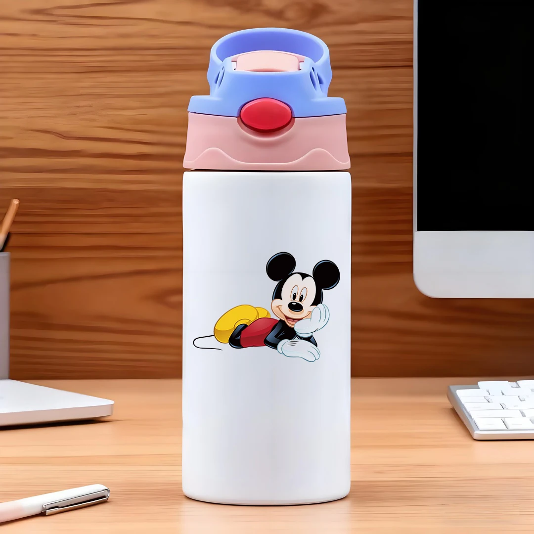 

Disney Mickey Mouse cartoon design 304 stainless steel cartoon straw cup children's water cup New Year gift