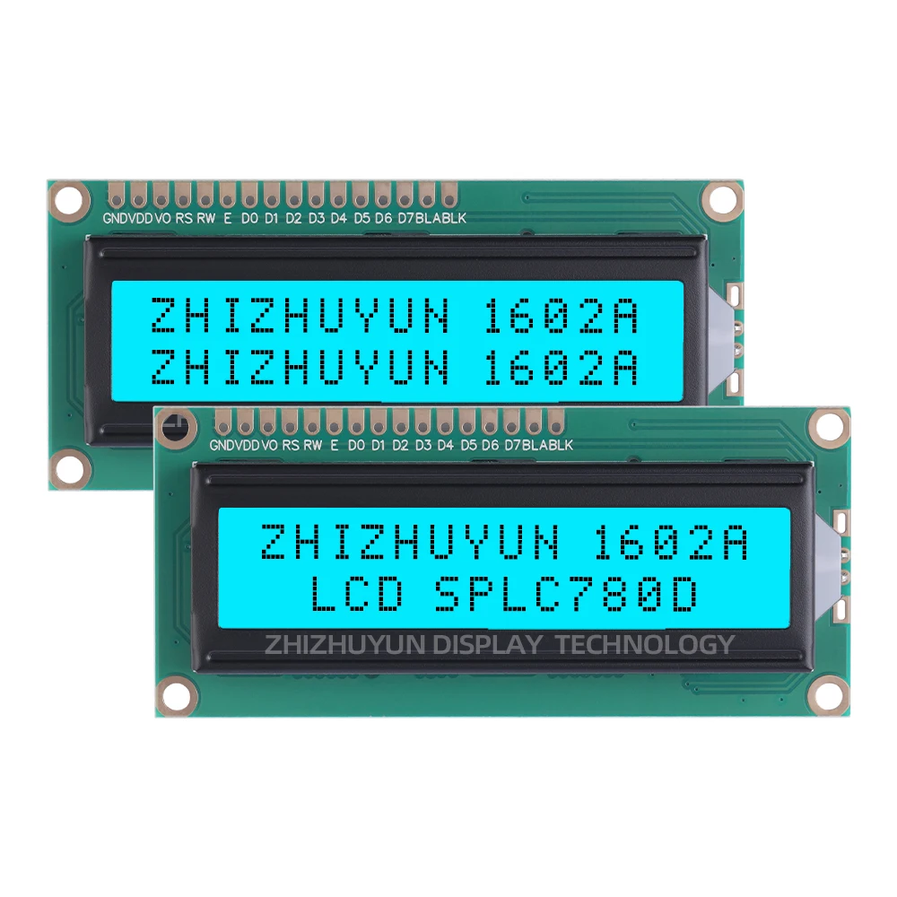 1602a Grijze Film Stn Blauwe Tekst Lcd Liquid Crystal Display Scherm 1602 Weergavemodule 16X2 Karakter Lcd-Scherm