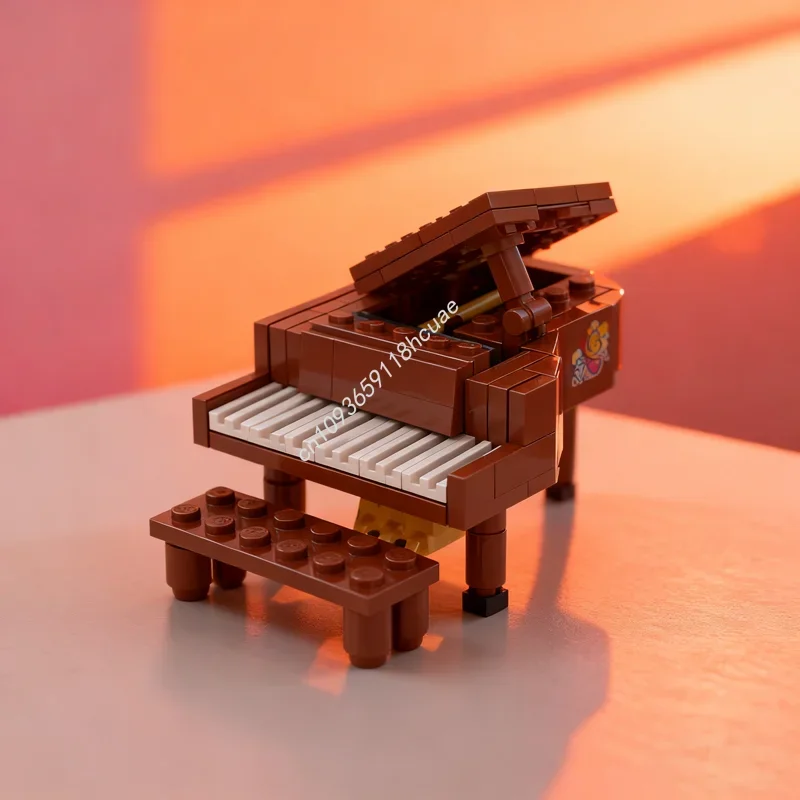 

87pcs MOC Grand piano Cheap Model Building blocks Construction Christmas gifts Assemble toys DIY creative idea Education Kids