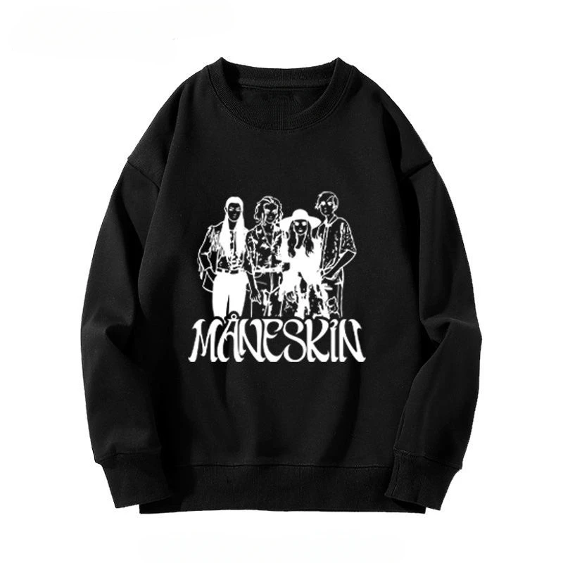 

Стильные толстовки с круглым вырезом от Top Maneskin для мужчин и женщин в осенне-зимнем стиле ретро, вдохновленном уличной модой.