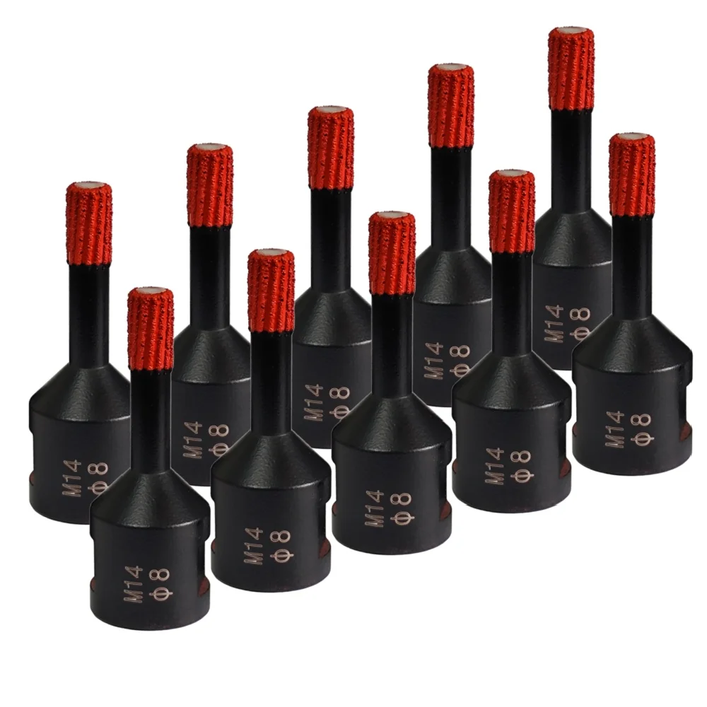 10pcs-8mm-diamond-hole-saw-dry-center-drill-bits-core-bits-dry-drilling-porcelain-ceramics-tile-marble-quartz-with-m14-thread