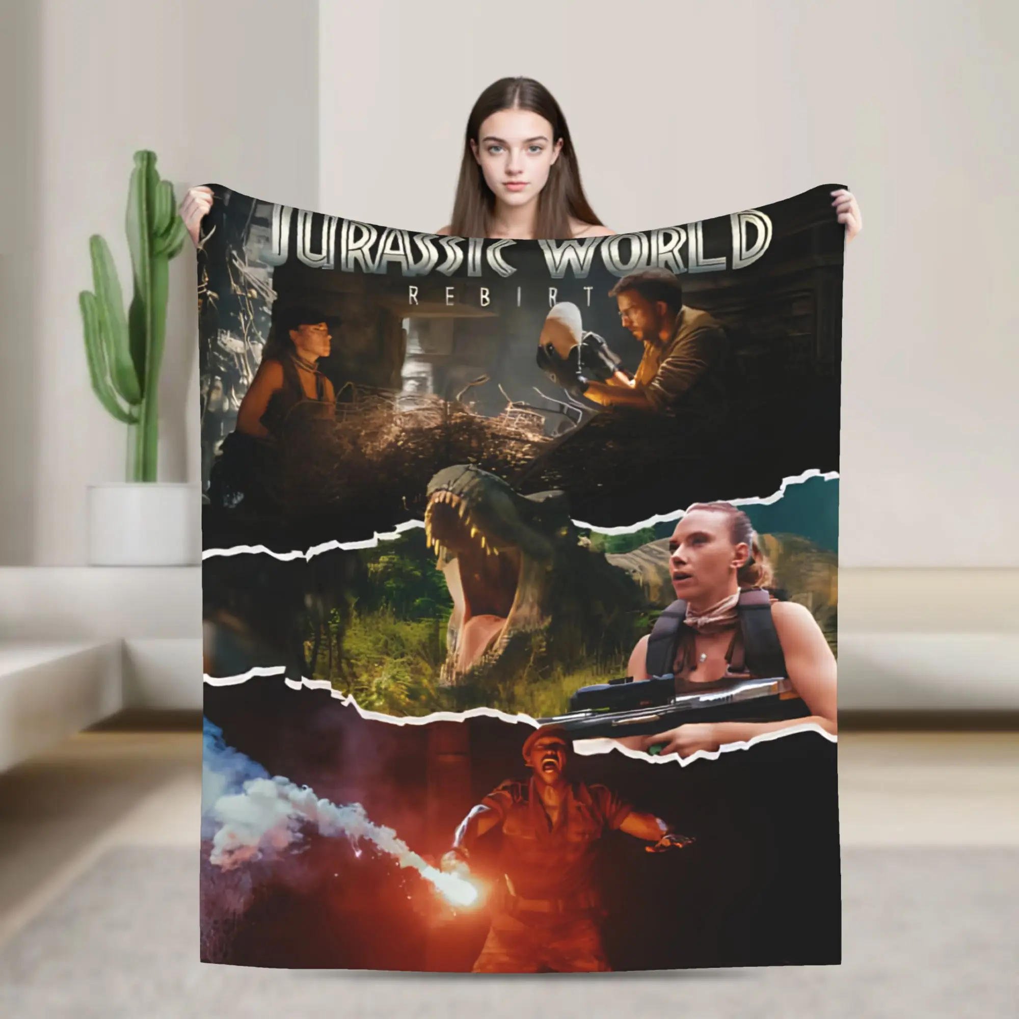 

Одеяло с принтом фильма «Мир Юрского периода» 2025 для мужчин и женщин, уютные мягкие пледы для дивана 50x60 дюймов, несколько размеров