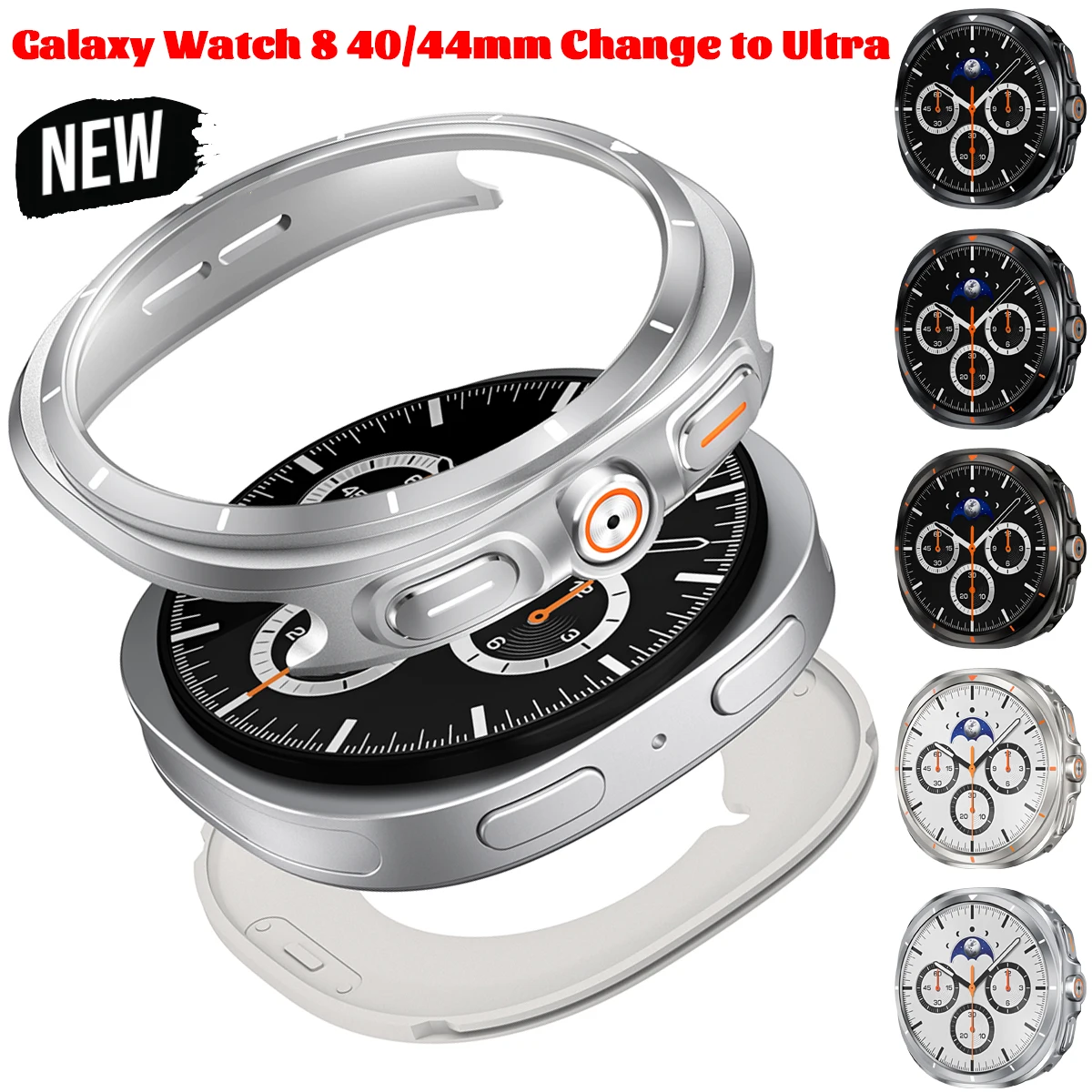 Case For Samsung Galaxy 8 44mm 40mm Metal+PC Cover Accessories Hard Frame Protective Bumper for Samsung Galaxy Watch8 Case Shell