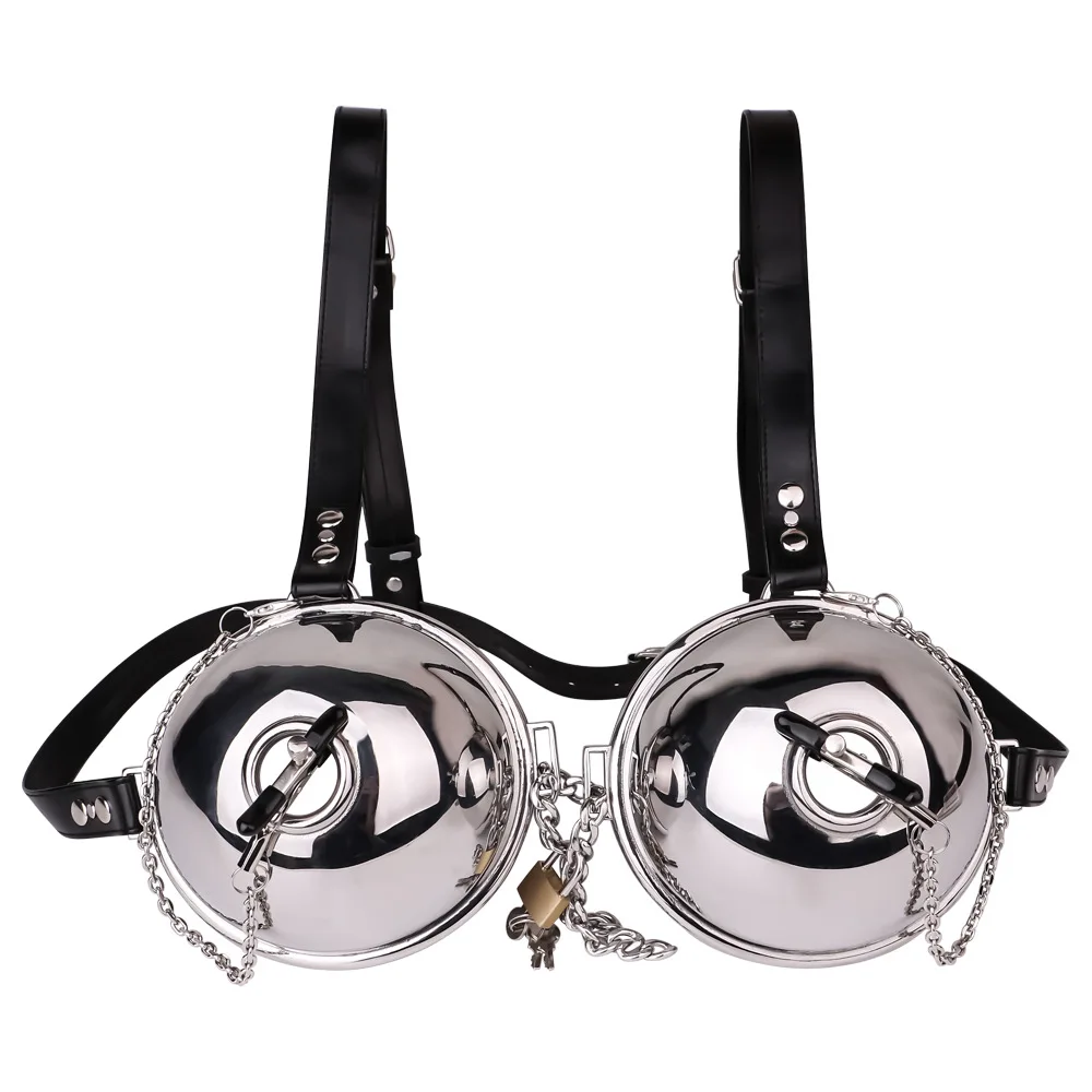 Metal Bras, Women Wear Nipple Irritating Toys, Leather Wears Sexy Metal Underwear, Sex Supplies view 4