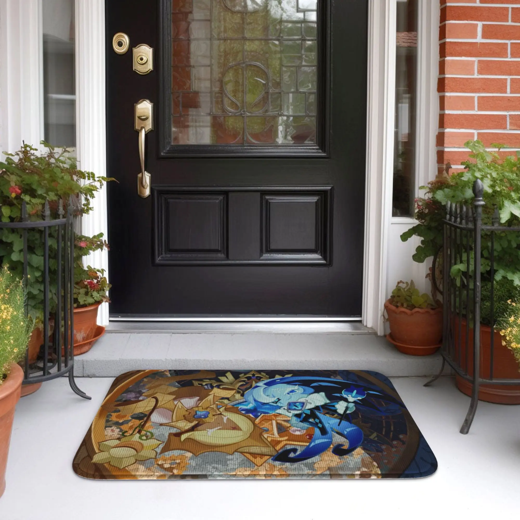 Pure Vanilla Cookie Run Kingdom Game Doormat Dust-proo Carpet Rug Kitchen Entrance Home Floor Mat for Balcony Footpad Mats