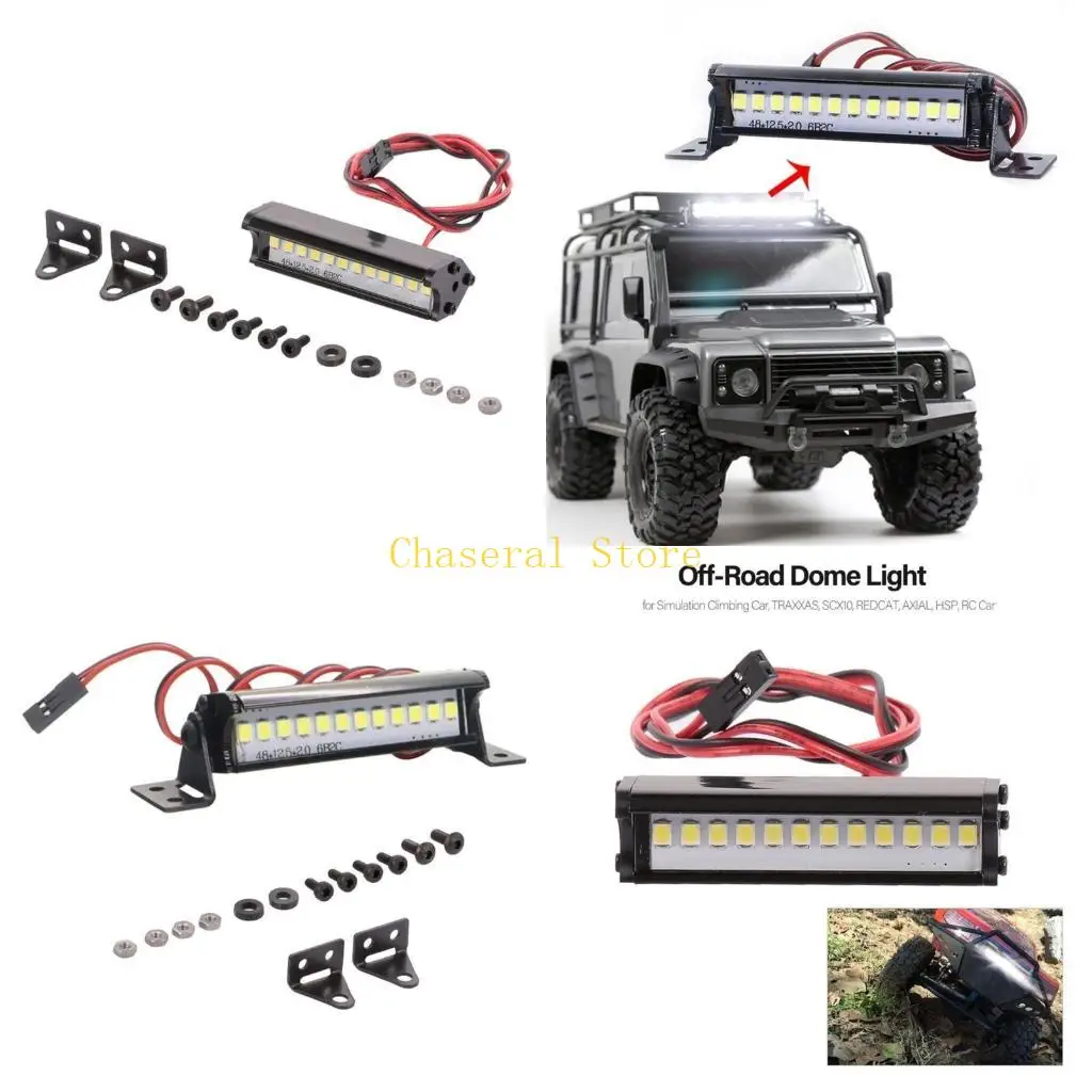 

E7CE Автомобильный светодиодный светильник с дистанционным управлением на крыше, суперяркость, детали для SCX10 KM2