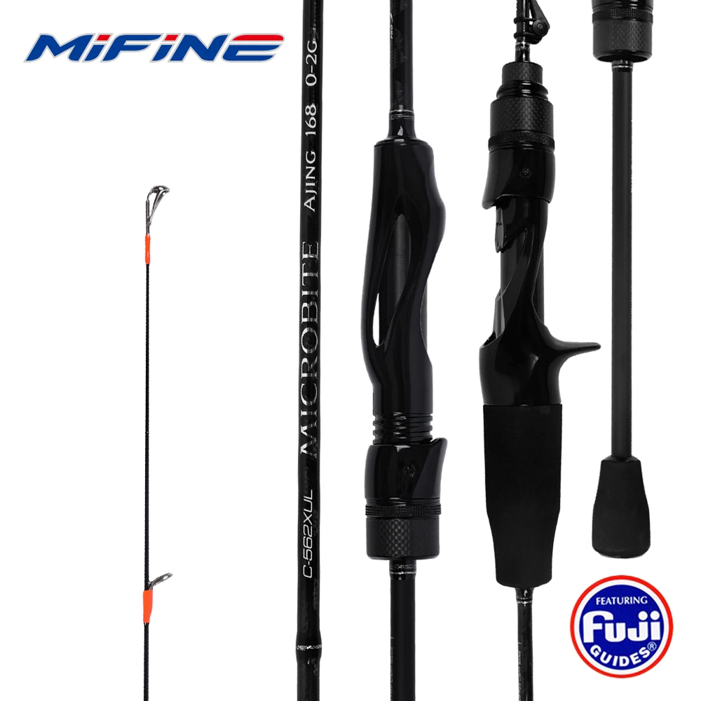 Mifine MICROBITE Ajing XUL-UL Angelrute Spinnrute 2g/3g/5g/8g/10g Salzwasser Süßwasser Leichte Felsenangelrute mit FUJI-Ringen