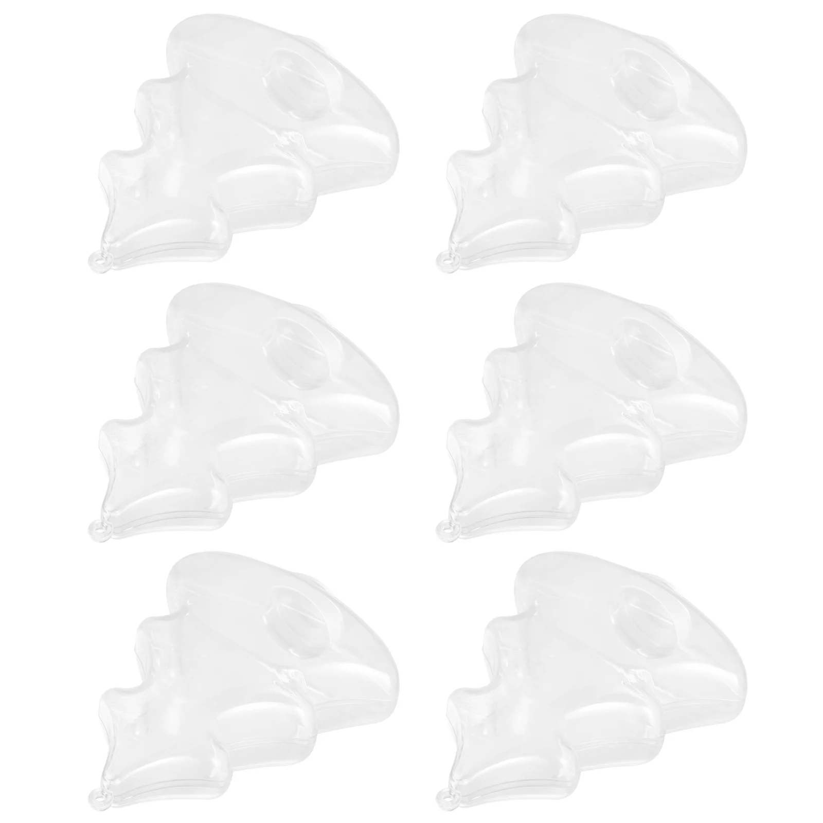 

6pcs Christmas Gift Boxes Mini Clear Plastic Treat Containers Party Favors Small Candy Boxes Holiday Decor Kids Goodie Bags