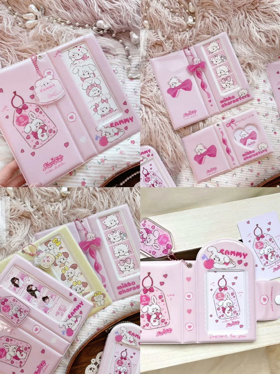 Cute Cartoon life 4 cuts Photocard Holder 1grid Card Binder Kpop Collect Book 3inch Photo Album