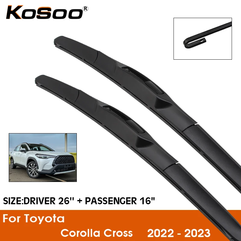 Car Wiper Blade For Toyota Corolla Cross 2022-2023 Windshield Rubber Silicon Refill FrontWindow 26\